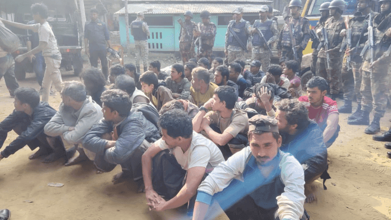 Maximum Alert at Teknaf Border as BGB Detains 52 Infiltrators Amid Myanmar Clashes