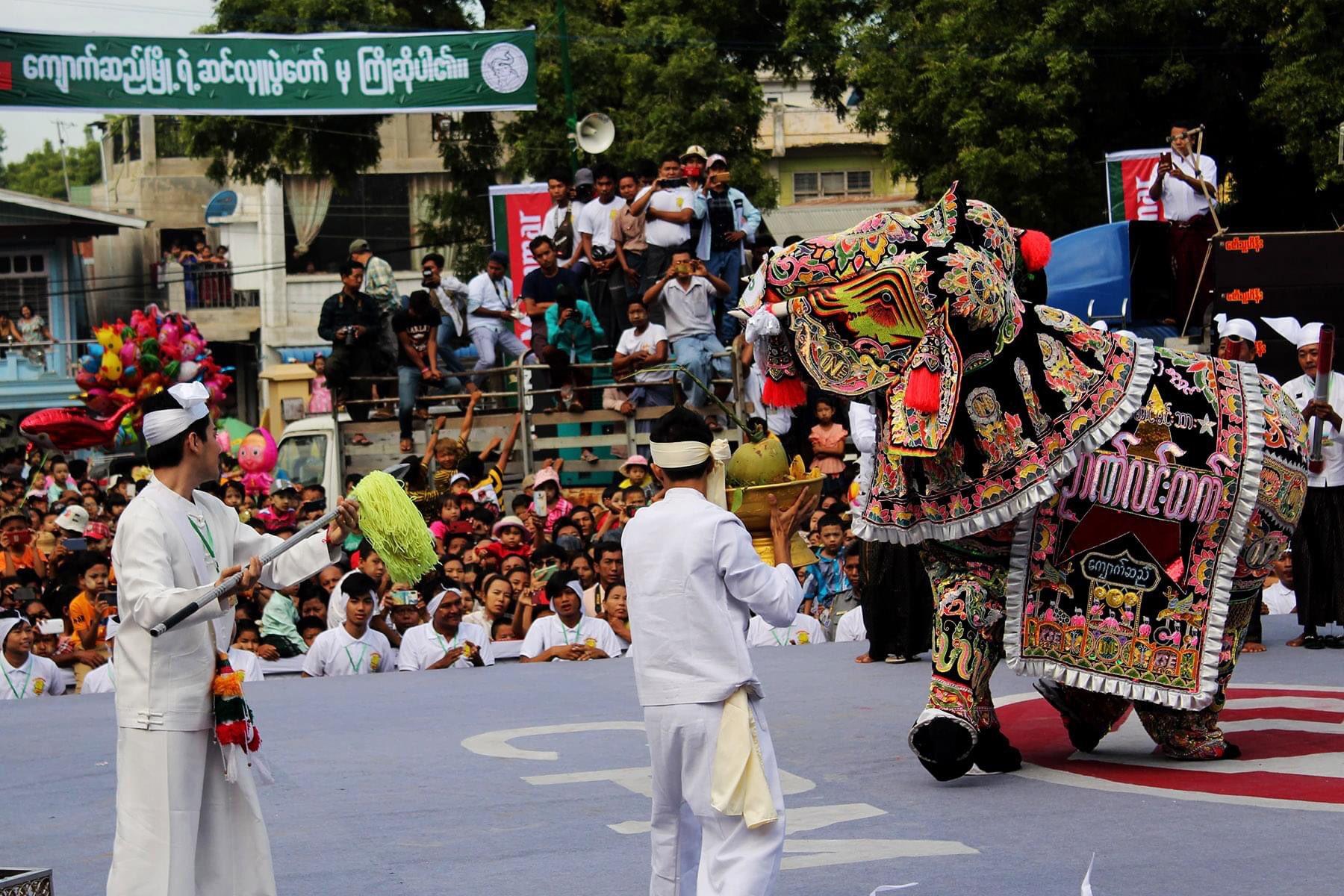 Myanmar’s Kyaukse Celebrates Centuries-Old Tradition with Annual Thadingyut Elephant Dance Festival