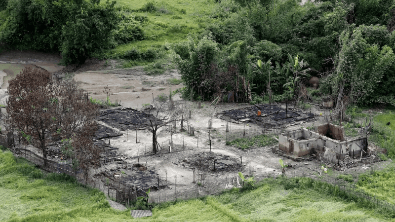 Myanmar Military Destroyed Rohingya Villages to Build Bases